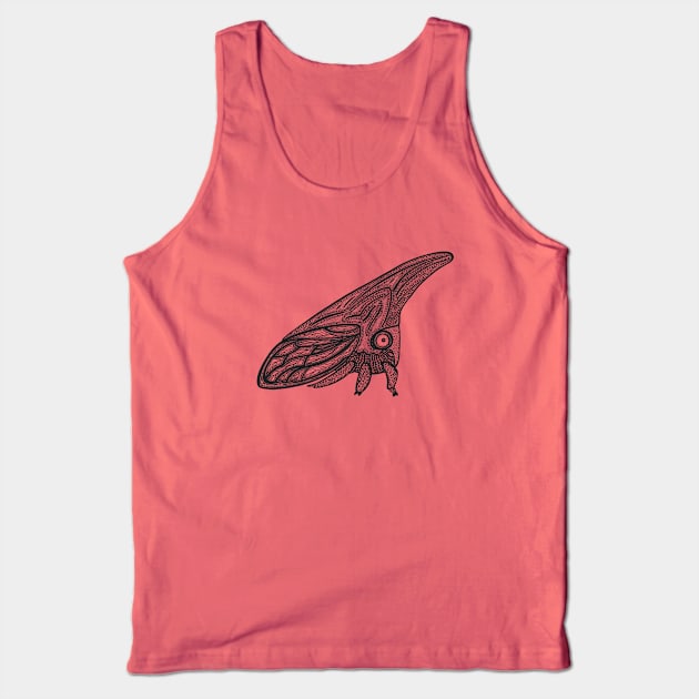 Treehopper Ink Art - super cute insect design - on yellow Tank Top by Green Paladin